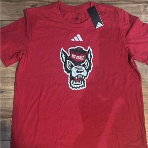 Adidas Red NC State Graphic T-Shirt Large